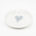 Wonky Dinner Plate Heart & Words Grey