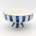 Serving Bowl Short with Stand and Stripes - Dark Blue