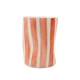Squashed Cylinder Vase - Tides - Coral Stripes